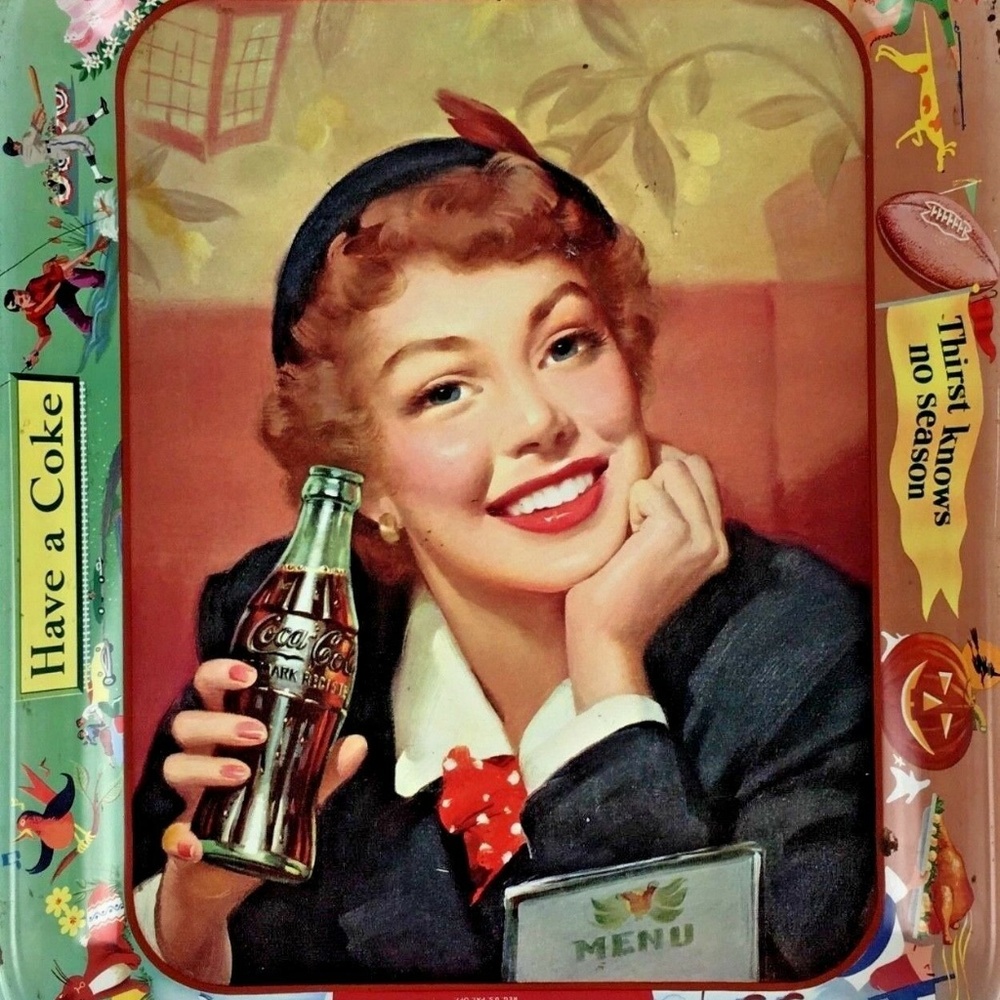 Vintage 1950’s Coca Cola Coke Serving Tray Gift
